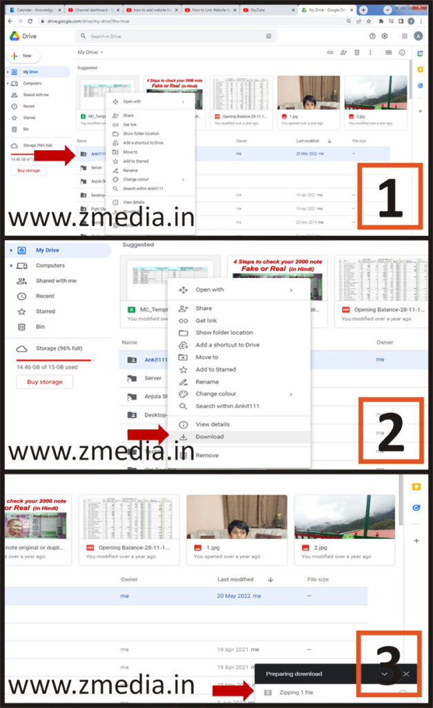 Steps to reduce file size in Google Drive (Method one)